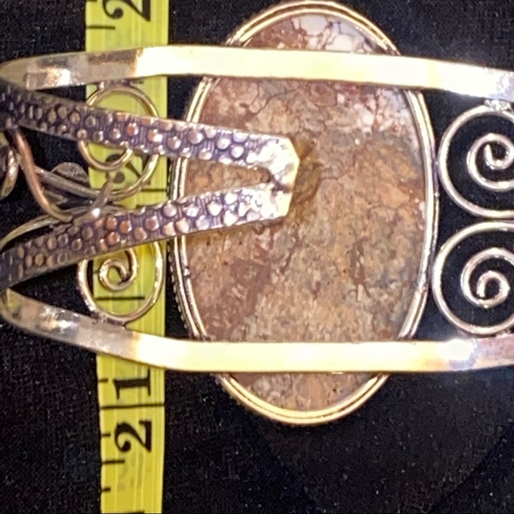 Exotic Wild horse Jasper Handcrafted cuff - Picture 5 of 8